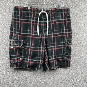 OP‎ Ocean Pacific Mens Board Shorts Extra large 40/42 Black Swimsuit Pockets